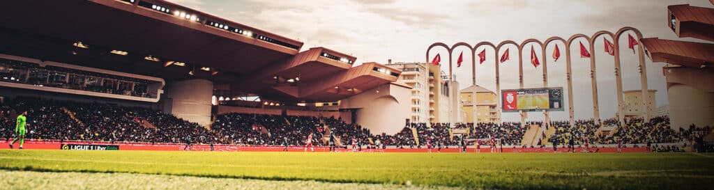 Vue pelouse du stade monégasque